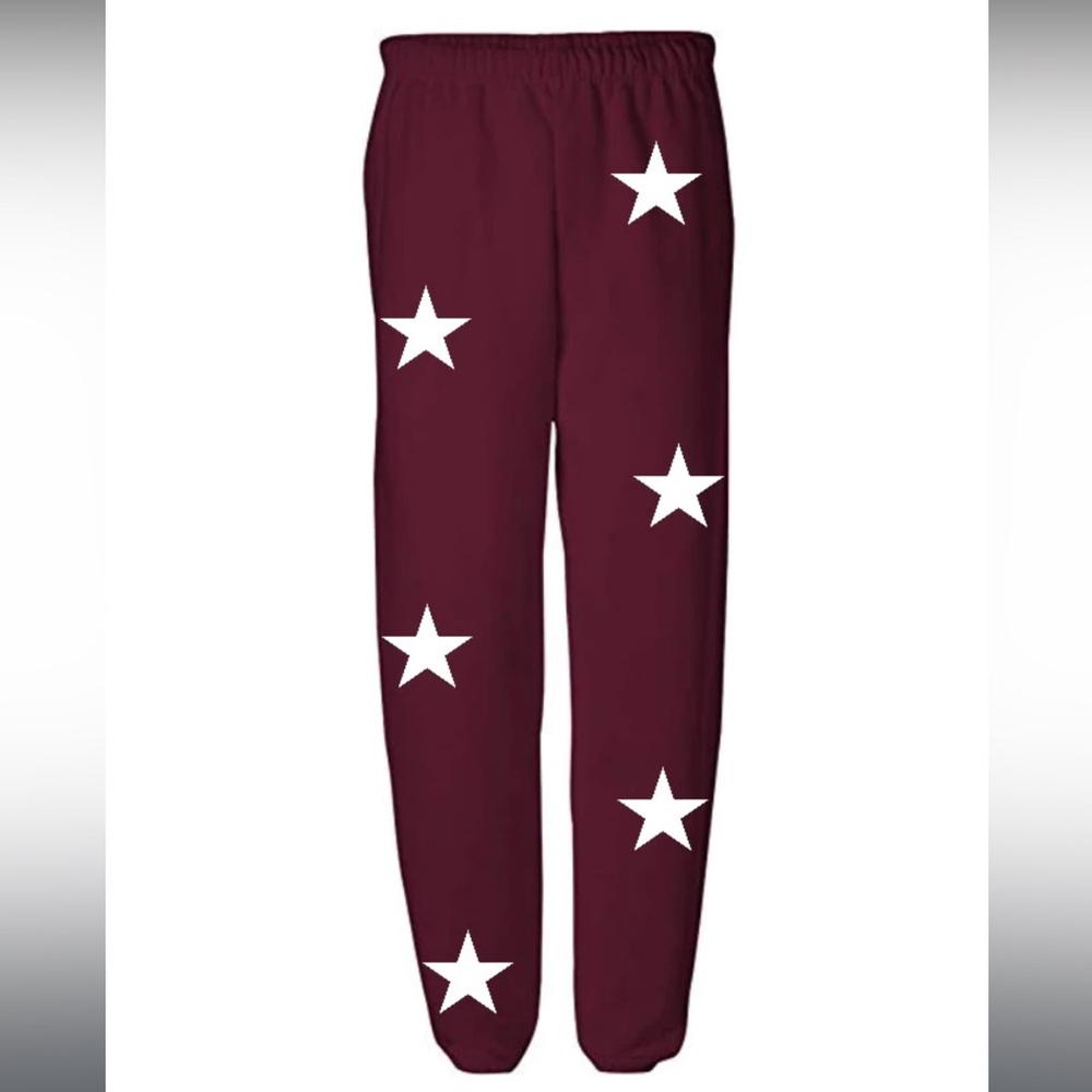 Gameday bae Star Power Maroon Sweats with White Stars